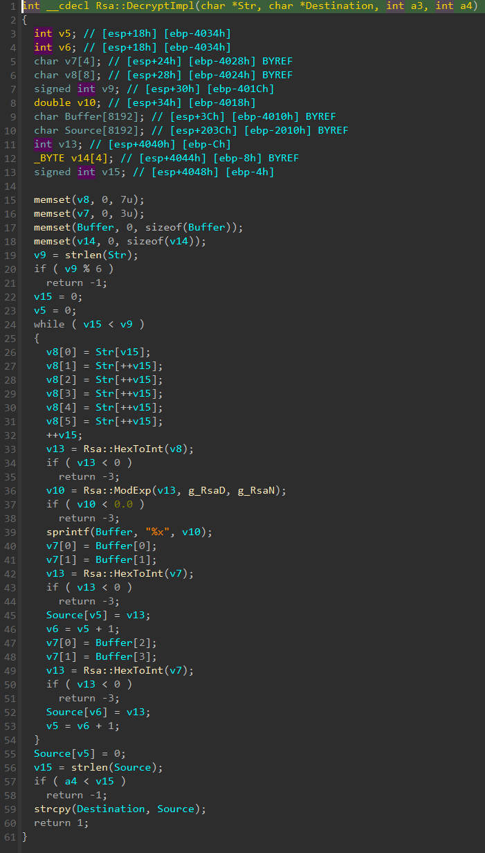 Rsa::DecryptImpl block loop