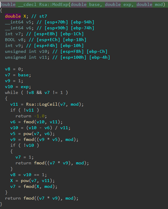 Rsa::ModExp decompiled