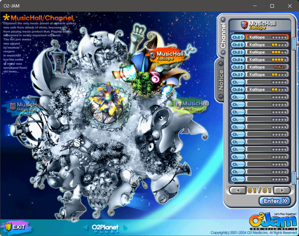 O2Jam Channel list